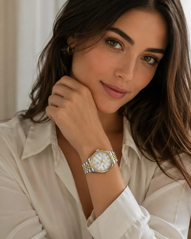 שעון נשים G·P Collection דו־גוון כסף וזהב
