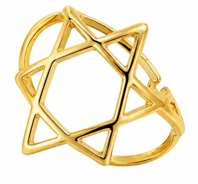 טבעת מגן דוד לאישה בציפוי זהב