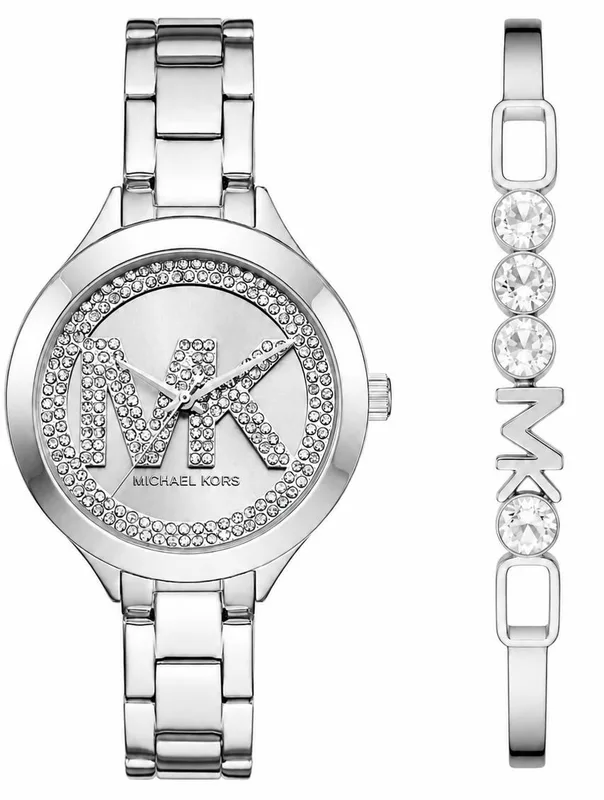 סט שעון מייקל קורס לאישה דגם MKO1108 MICHAEL KORS וצמיד של מייקל קורס