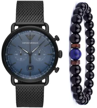 EMPORIO Armani AR11201 סט צמיד מתנה לגברים