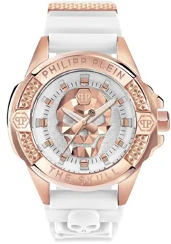 שעון פיליפ פליין יוניסקס דגם PWAAA2224 - סדרת THE $KULL - רוז גולד ולבן