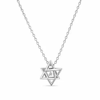 שרשרת מגן דוד לגבר בעיצוב תלת־ממדי