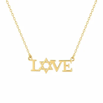 שרשרת LOVE לאישה בעיצוב יוקרתי ועדין בגימור זהב