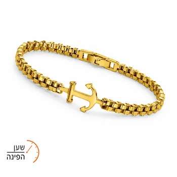צמיד לגבר חוליות עם עוגן