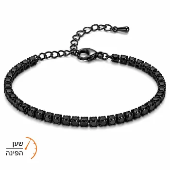 צמיד טניס שחור יוניסקס