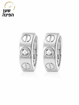 עגילי חישוק כסף יוקרתיים
