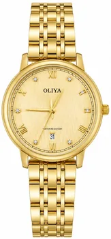שעון OLIYA לגבר – צבע זהב מלא בעיצוב יוקרתי