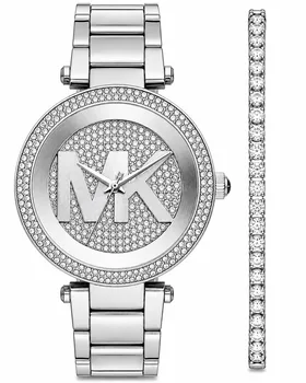 סט שעון מייקל קורס לאישה דגם MK5925 MICHAEL KORS וצמיד טניס כסף