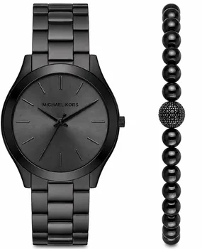 סט שעון מייקל קורס לגבר MK8507 MICHAEL KORS וצמיד כדורים שחור
