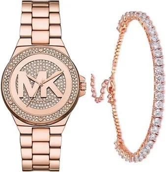 סט שעון מייקל קורס דגם Michael Kors MKO1221 וצמיד טניס רוז גולד