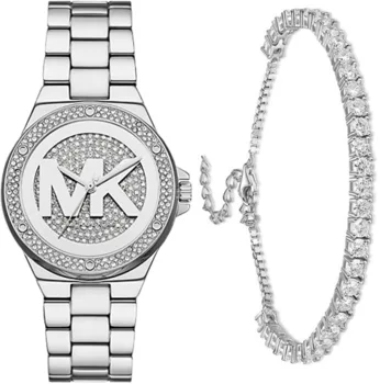 סט שעון מייקל קורס לאישה דגםMichael Kors MKO1222 וצמיד טניס כסף