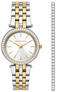 סט מייקל קורס Michael Kors MK3405 וצמיד טניס כסף