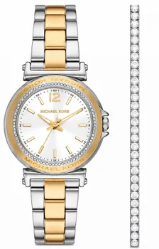 סט שעון מייקל קורס לאישה דגם MK7492 MICHAEL KORS וצמיד טניס כסף
