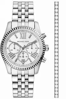 סט שעון מייקל קורס לאישה MK5555 MICHAEL KORS וצמיד טניס כסף