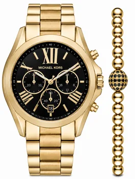 סט שעון יד אנלוגי לגבר Michael Kors MK5739 מייקל קורס וצמיד כדורים זהב
