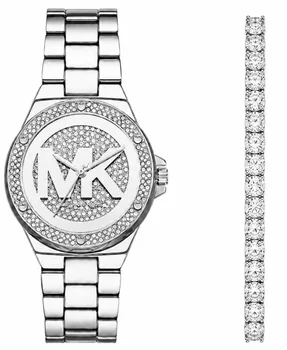סט שעון מייקל קורס לאישה דגםMichael Kors MKO1222 וצמיד טניס כסף